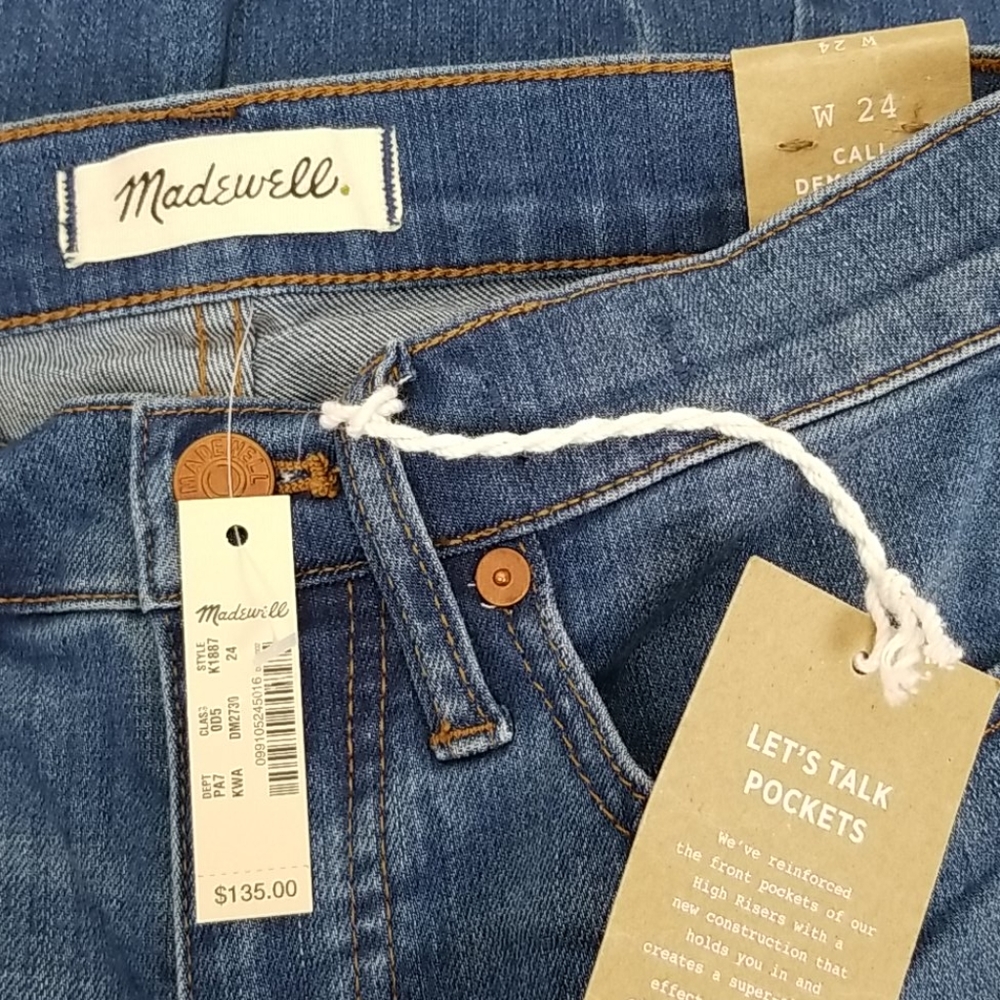NEW Madewell Cali Demi Boot Back Seam Jeans Sz 24 - Picture 13 of 14